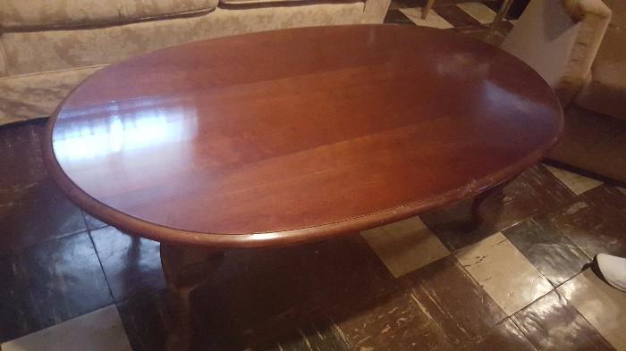 Thomasville Cherry Oval Shaoed Coffee Table
