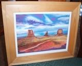 Debbie Lewis Print, framed and signed, image size 7 X 9