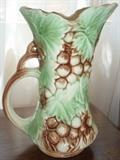 Mc Coy Grape and Leaf Pitcher, 9.75"H 