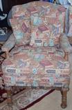Great Upholstered Chair, antique frame