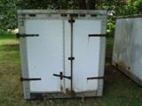 7' X 6' X 6' HEWITT LUCAS MITY VAN TRUCK BOXES--GREAT STORAGE OR ENCLOSED TRAILER--BACK VIEW