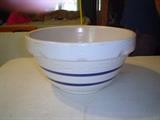 LARGE ROSEVILLE STONEWARE MIXING BOWL