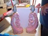 1950'S PINK LADY LAMPS