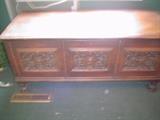 CEDAR CHEST WITH FANCY CARVING