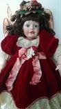 1 OF MANY FRANKLIN MINT HEIRLOOM ANGEL DOLL--PLUS MANY BARBIE DOLLS AND CLOTHING