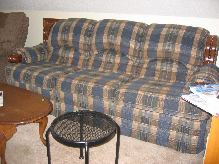 plaid sofa