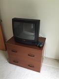 filing cabinet and TV - great for kids 
