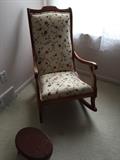 Rocking chair and foot stool