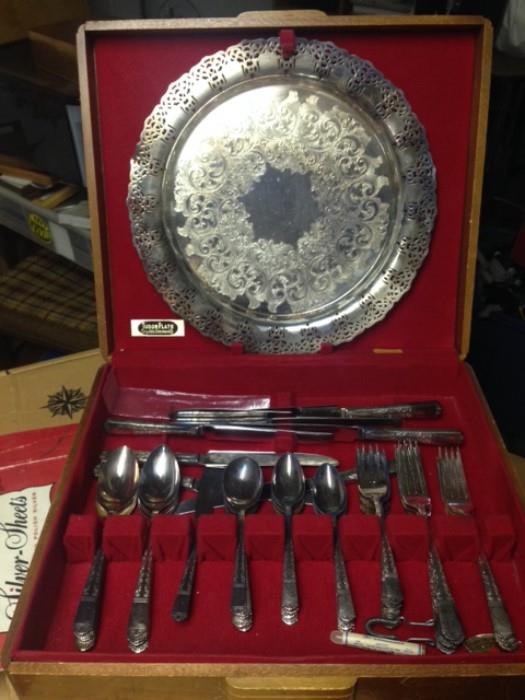 Tudor Plate Oneida Community ~ Silver Plate and Silverware Set
