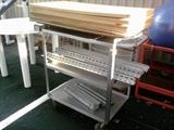 2 SETS OF STEEL SHELVING