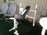 NICE WEIGHT BENCH SET WITH WEIGHTS TOO