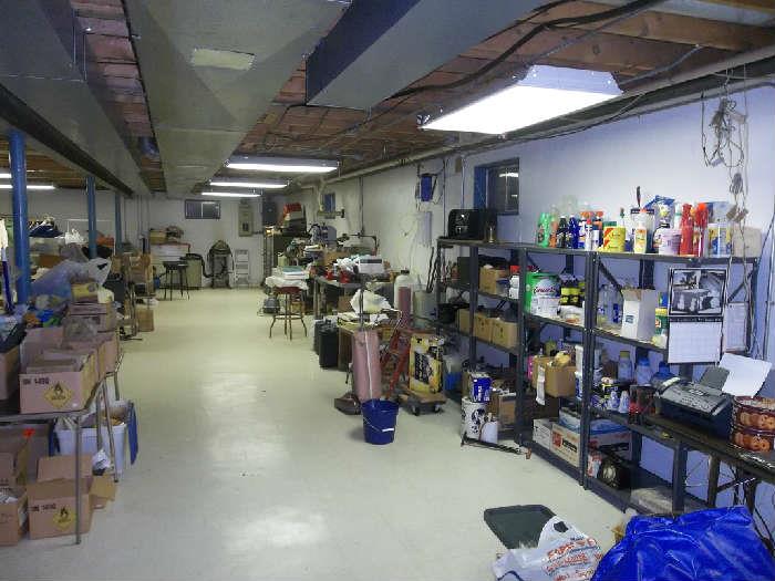 a very large packed basement