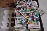 Large collection of football trading cards.
