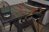 Sears Craftsman 10" table saw, tackle box.