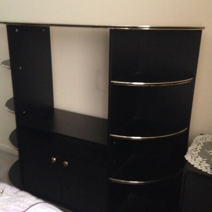 black lacquer tv cabinet 60 x15 x52