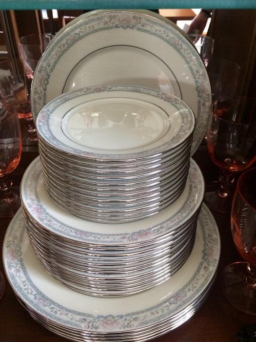 Lenox China Charleston Pattern Complete Service for 12, plus Serving Extras, MINT
