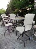 PATIO SET, HIGH TABLE AND BAR STOOL CHAIRS