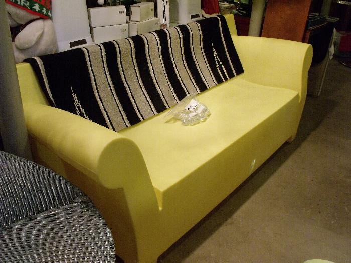 Yellow Bubble Club Sofa by Philippe Starck