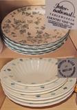 Dishes and China. Sets include International Country Vine and Metlox Vernon Ware
