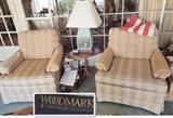 Set of  2 vintage club chairs by Woodmark/Howard Miller