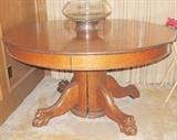 early 1900s round dining table - solid wood