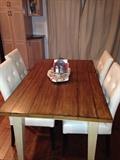 Kitchen table with 4 leather chairs.  Perfect Condition