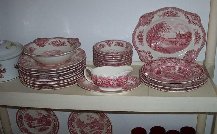 Lovely pink transferware--most old
