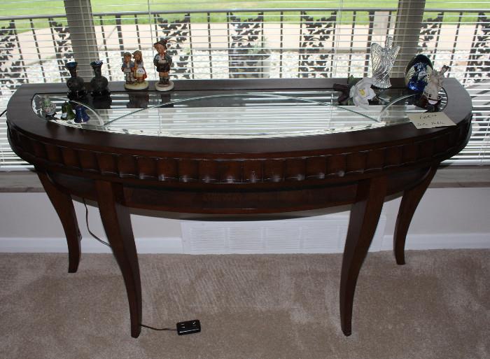 Glass top sofa/library table