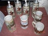 The Budweiser beer steins.