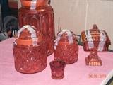 We also have Red glass and a couple pieces of carnival glass too.