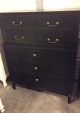 Chippendale 5 Drawer Chest of Drawers
Color - Black
Dimensions - 39 3/4"L x 17 3/4"D x 48"H