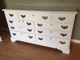 Dixie 9 Drawer Dresser
Color - White
Dimensions - 60"L  x  18"D  x  34"H