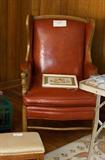 Red leather chair