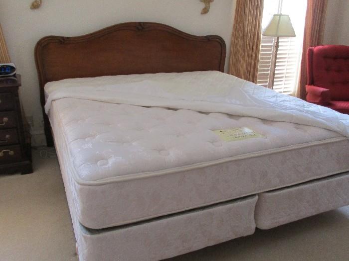 King bed, mattress and springs