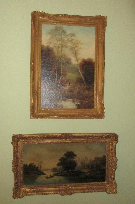old oils and frames