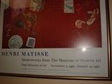 Henri Matisse framed art.