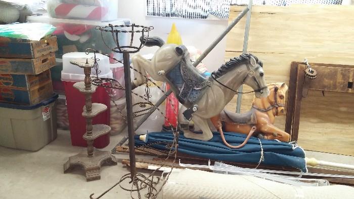And some horses , metal planter