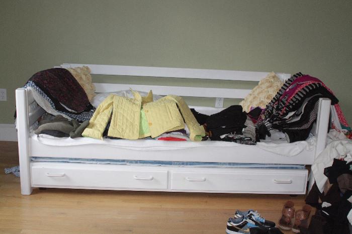 Trundle bed and clothing galore