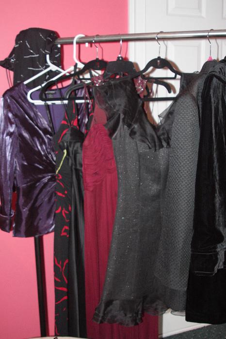 Lots of designer gowns and party dresses