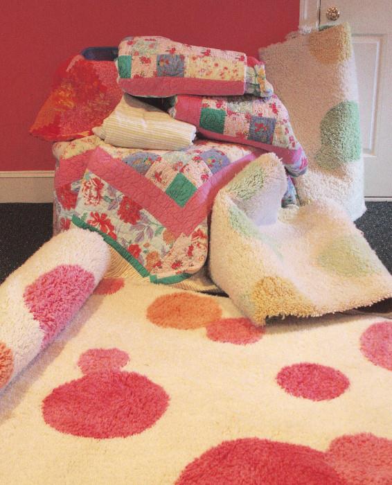 PB Teen rugs and cottage quilts