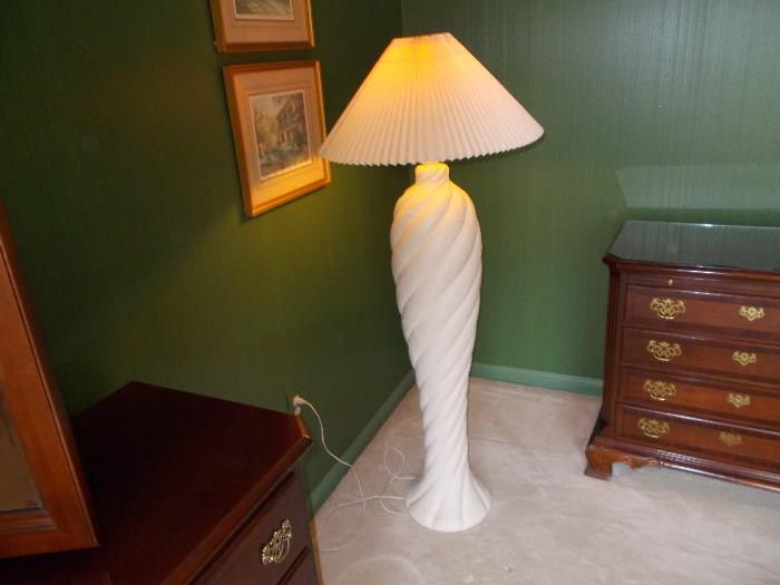 White "Pottery type" Lamp - 60" tall!!