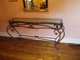 Glass & Iron Table - Great Foyer Piece!!!!!  THIS ITEM IS NOT FOR SALE...THE OWNER IS KEEPING IT!!!!