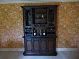 Wine Cabinet (wooden) - 6 Doors; 5 Shelves; 5 Wine Racks - 82" Tall!!!! - 56" Wide