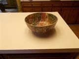 Oriental Style Bowl - Very Colorful - 11" Wide