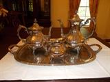 Reed & Barton Silver Plate Matching 4 Piece Coffee/Tea Service - VERY PRETTY!!!!!