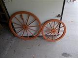 Wooden Wagon wheels - 2 Sizes - 2 of each - each will be sold individually...