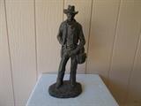 Cowboy Sculpture - Artist is D. Monfort - 1983 - 21" Tall - COOL!!!!