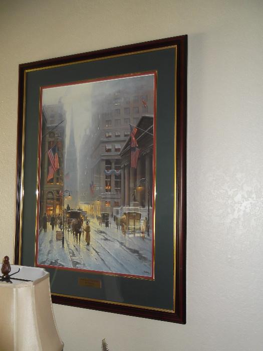 Wall Street by G. Harvey signed and numbered