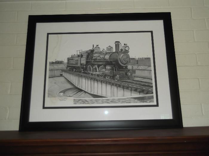 train picture signed and numbered