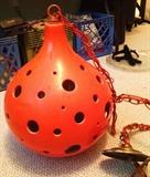 60's-70's Huge orange pendent light